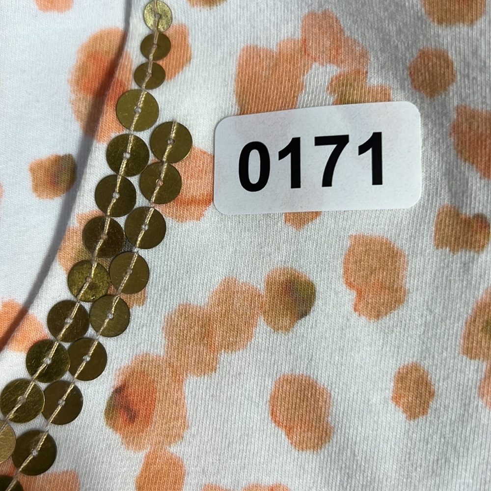 Ruby Rd Abstract Print With Coin Like Embellishme… - image 6